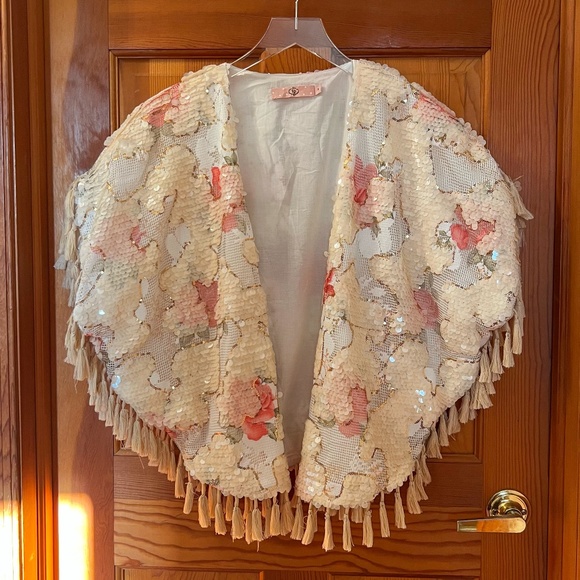 RARE Anthropologie Traffic People Rosie Sequin Kimono - Picture 3 of 8